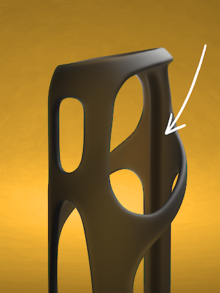 Die Verstärkung gibt Stabilität während der Penetration.