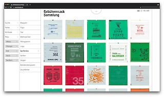 Grid view of the rubbish bags. Photo: Tim Köhli.