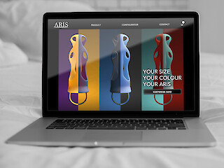 Persönliche Masse für Länge und Umfang, transluzentes Material in sechs Farben und in Weiss.