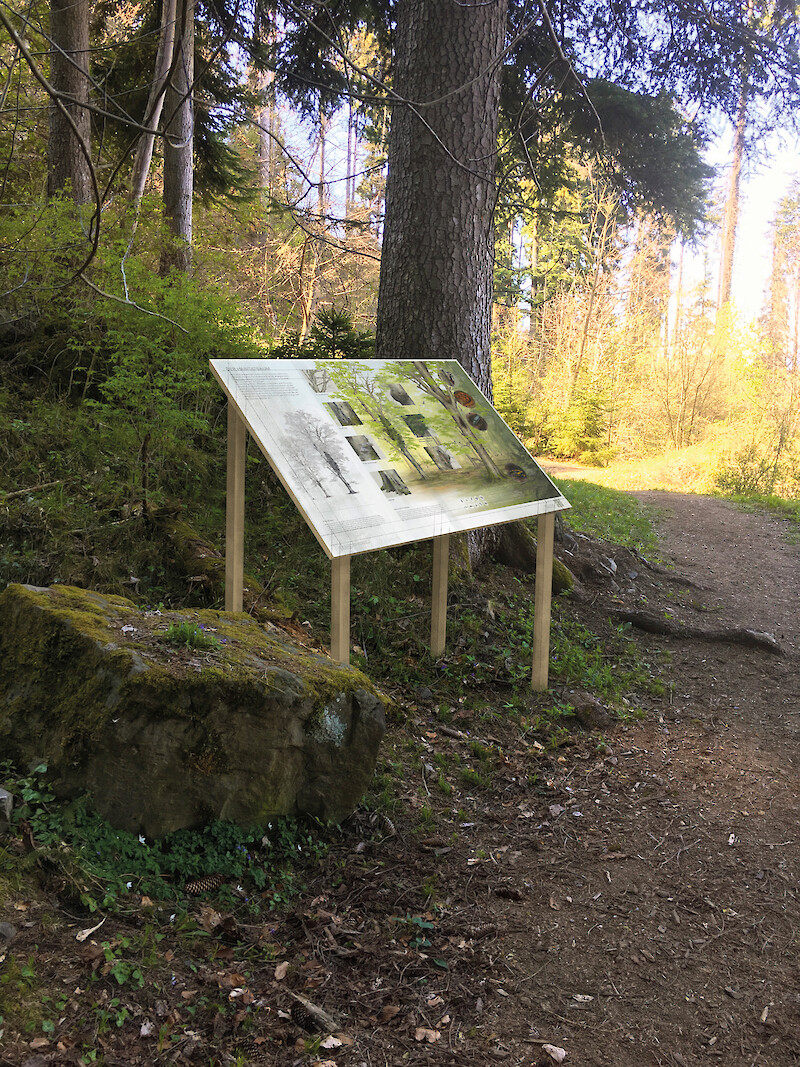Die Infotafel in Aktion (Mock-Up).
