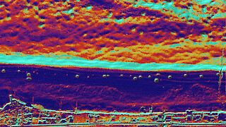 Another colour variation of colouring different terrain slopes for better visibility of individual «Bodensee-Hügeli». Another section in the hill chain.