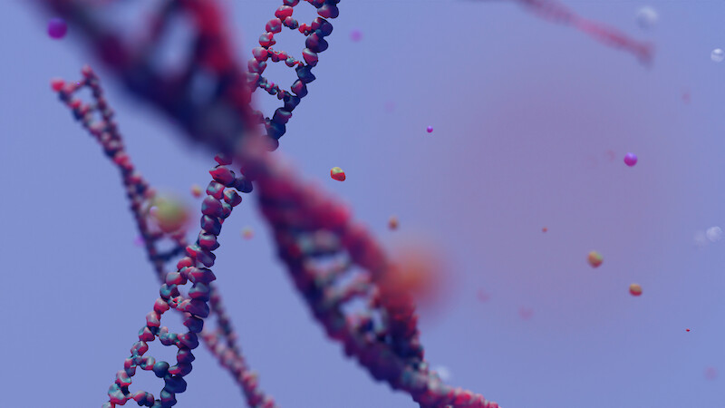 Rendering von DNA-Strängen. © ZHdK.