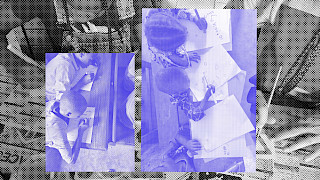 A series of images depicting N'ko learning activities and workshops held in various schools across Guinea in May 2023. Photo: Klervie Mouho. © ZHdK.