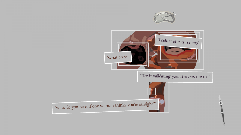 Ausschnitt aus dem Game «Dissecting Love». Screenshot: Noe Mael Arnold. © ZHdK.