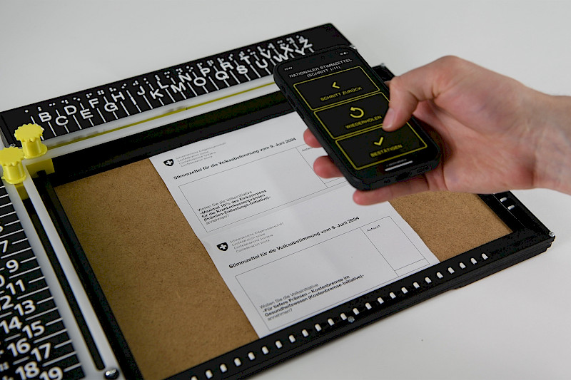 The voting kit of «Selbstbestimmt». Photo: Luis Praxmarer & Lars Ziegler. © ZHdK.