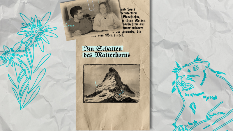 Die Multimediaproduktion «Im Schatten des Matterhorns». Foto: Anna Suter & Loris Bosco. © ZHdK.