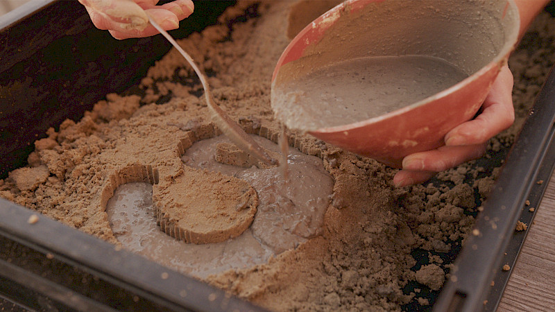 «CORALLUM» entsteht im Sandgussverfahren und lässt sich aus lokal verfügbarem Material produzieren. Foto: Emilia Lendi. © ZHdK.