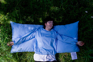 The back pillow of the «Zentrum für Nichtstun». Photo: Leonie Dittli. © ZHdK.