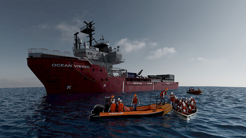 Visualisation of «Proceed to Rescue». Photo: Enrico Bachmann. © ZHdK.