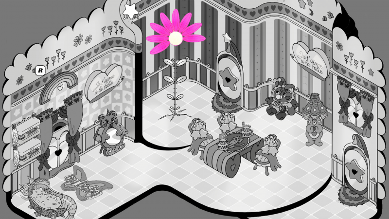 Das Game «Sweet&Sour» regt dazu an, über geschlechtsspezifisch geprägte Videospiele zu reflektieren. Screenshot: Kathleen Bohren. © ZHdK.